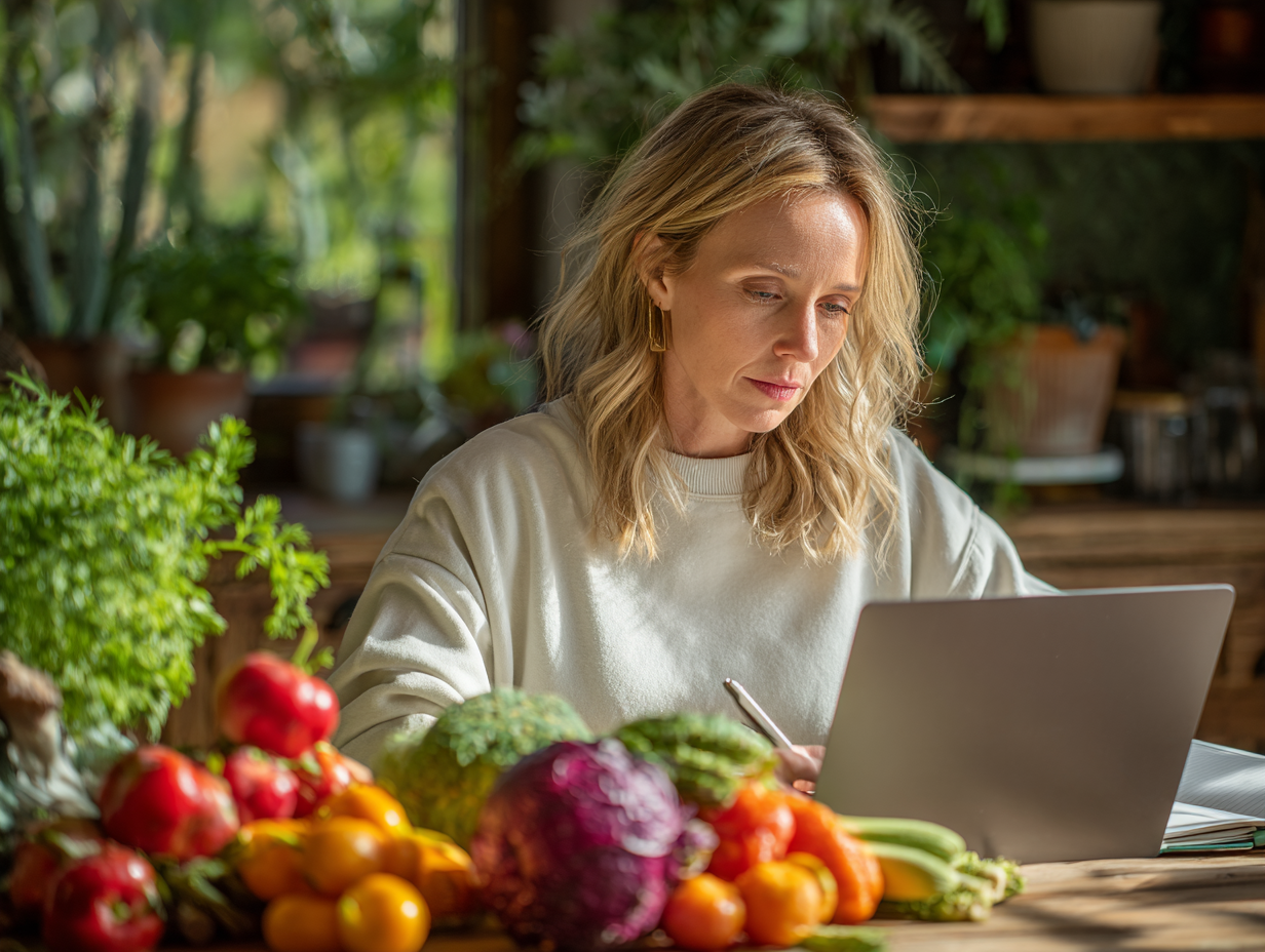 Сім'я з дітьми готує разом здорову їжу на кухні з свіжими овочами та фруктами